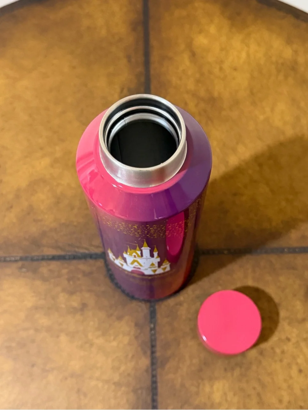 NEW STARBUCKS WALT DISNEY WORLD CINDERELLA CASTLE STAINLESS STEEL WATER BOTTLE